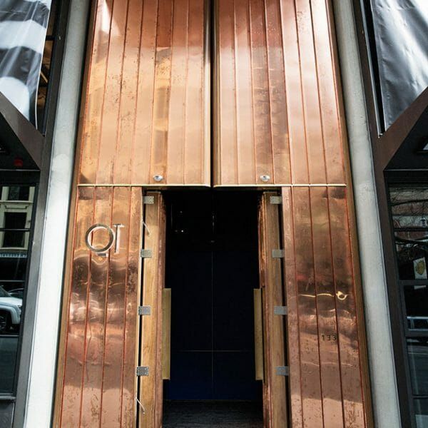 natural copper standing seam metal cladding