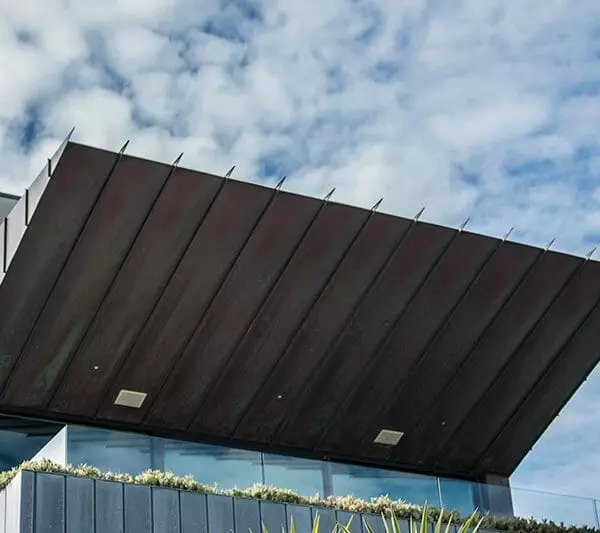 natural copper standing seam metal cladding