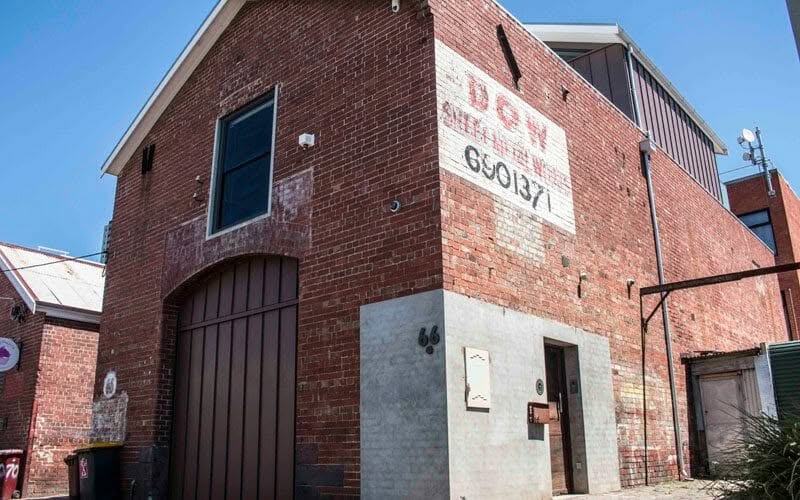 Standing Seam cladding in VMZINC Red Pigmento at Dow Street Warehouse, Melbourne