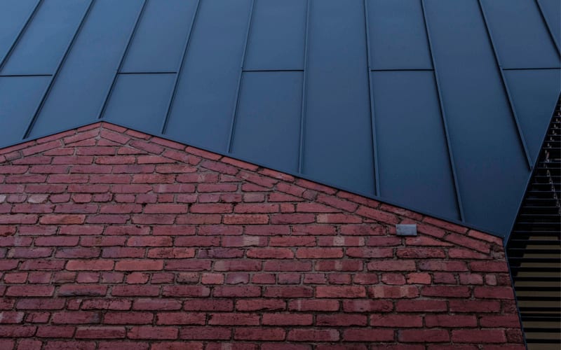 Standing Seam and Interlocking cladding in elZinc Black and elZinc Slate at Mattinglys Lane, Melbourne