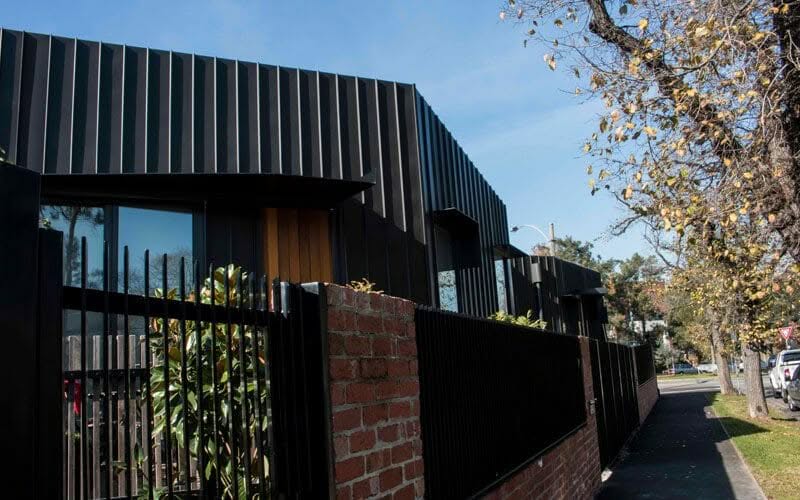 Standing Seam cladding in VMZINC Anthra at The Carlton Residences, Melbourne