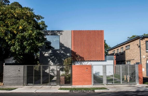 Flatlock cladding in elZinc Slate at Clarence Houses, Melbourne