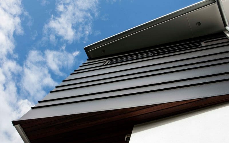 Standing Seam cladding in Vestis Aluminium, Black Graphite at Clyde Street House, Melbourne
