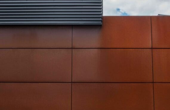 Custom Profile, Cassette Panel cladding in BlueScope® Weathering Steel at New Street House, Melbourne