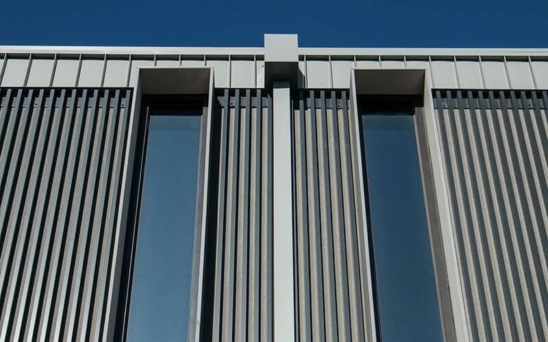 Nailstrip cladding in COLORBOND® Windspray at Murrumbeena Road Apartments, Melbourne