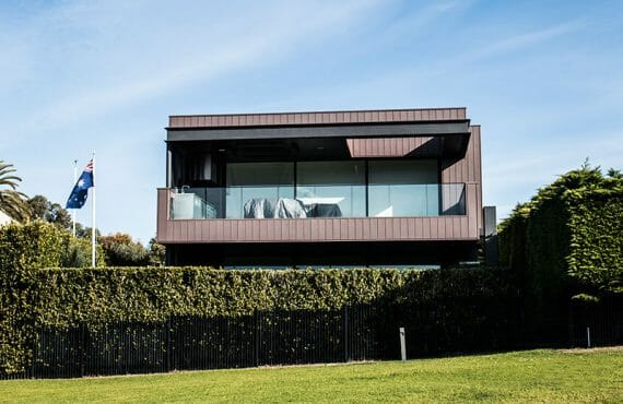 Interlocking cladding in VMZINC at Sorrento House, Melbourne
