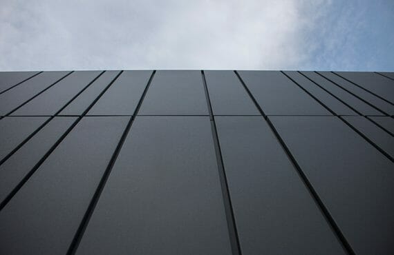 Standing Seam and Interlocking cladding in Vestis Nebula Midnight and Vestis Nebula Luna at Bates Street, Melbourne