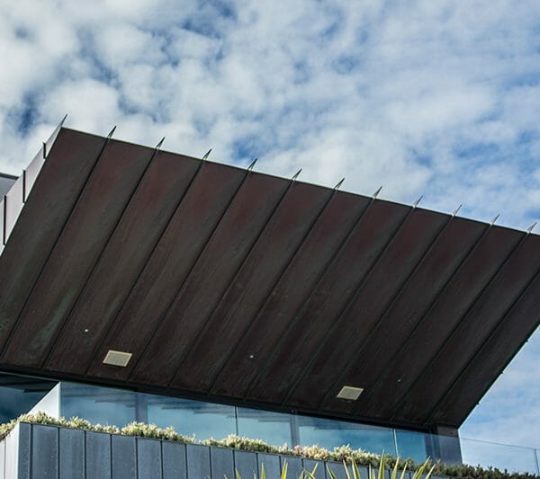 natural copper standing seam metal cladding