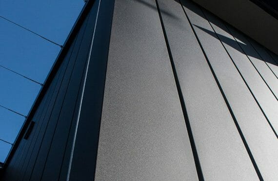 Interlocking cladding in COLORBOND® Steel Matt Monument® at Jenkins Street House, Melbourne